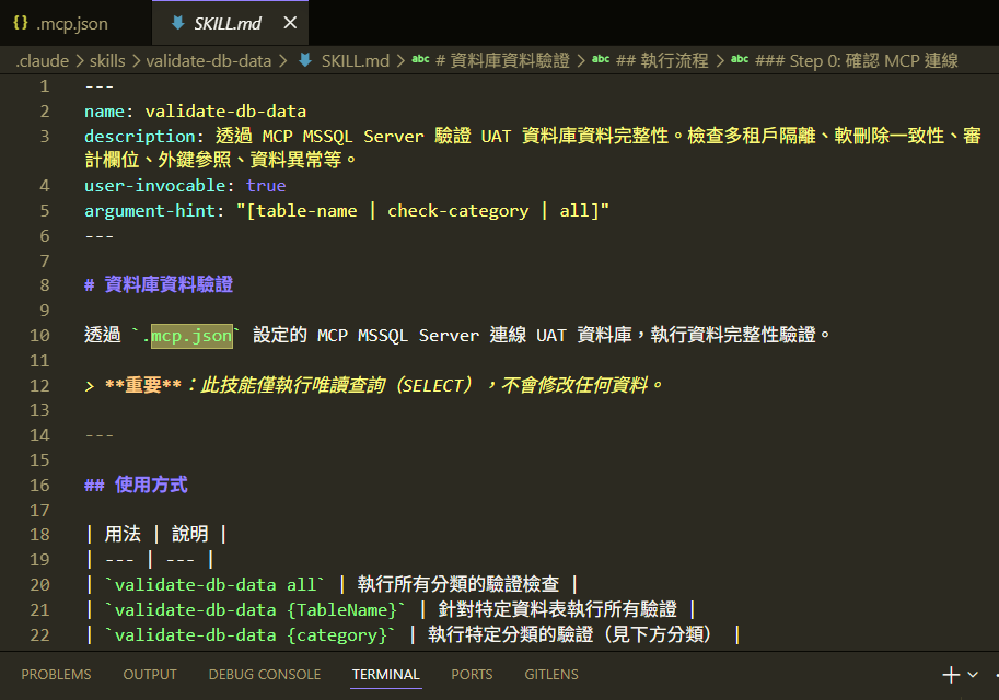 MSSQL MCP query result