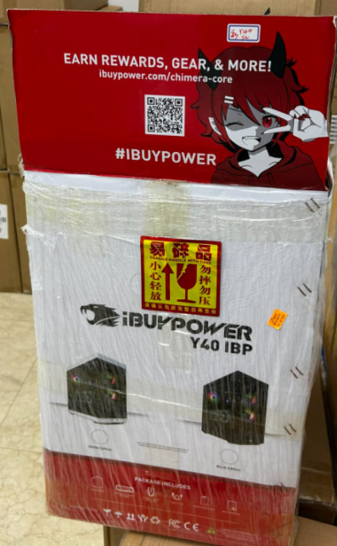 iBUYPOWER產品外盒上的QR