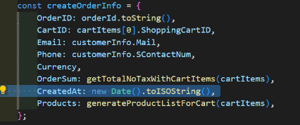 JavaScript 程式碼設定 CreatedAt 為 ISO 8601