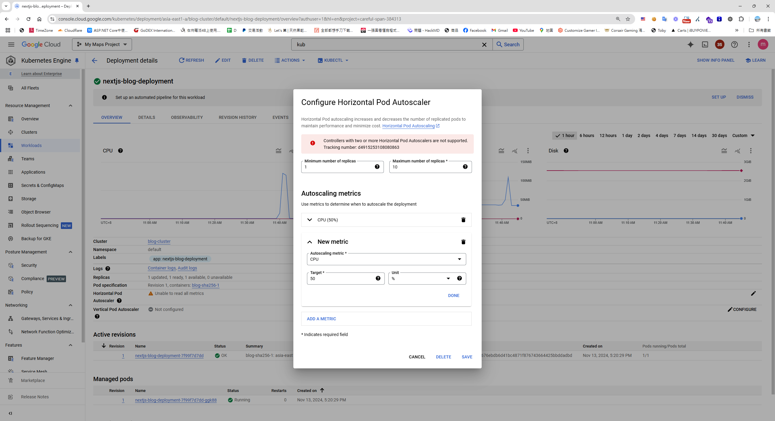 Set up HorizontalPodAutoscaler