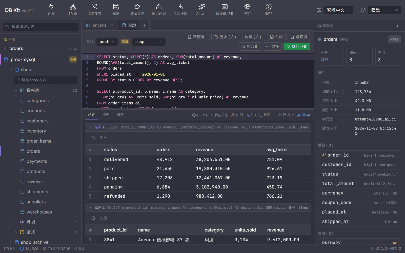 Query editor