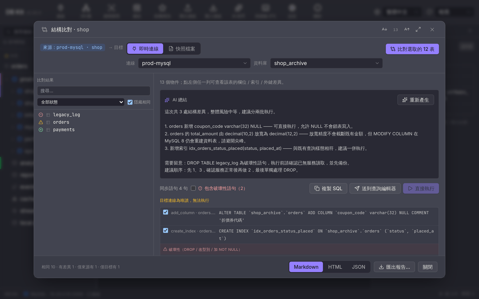 結構比對