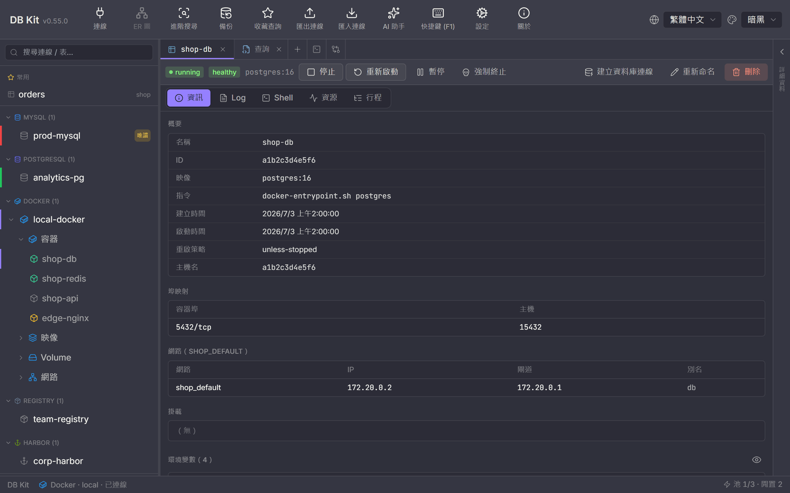 Docker containers