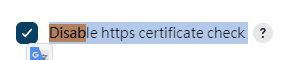 disable http certificate check
