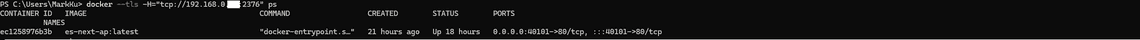 docker ps with tls